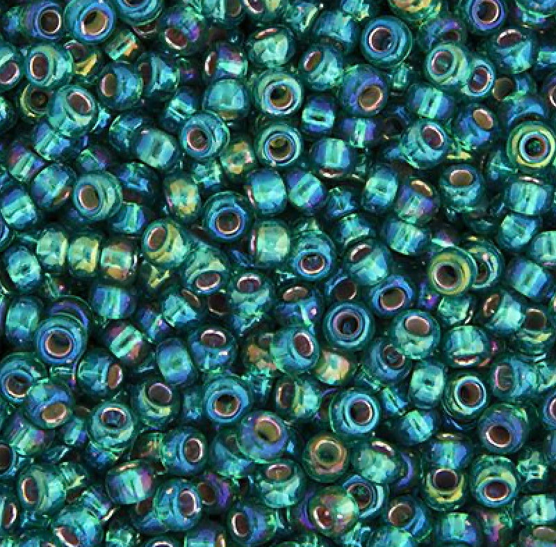 11/0 apx.22g Emerald Silver Lined AB (1017V)