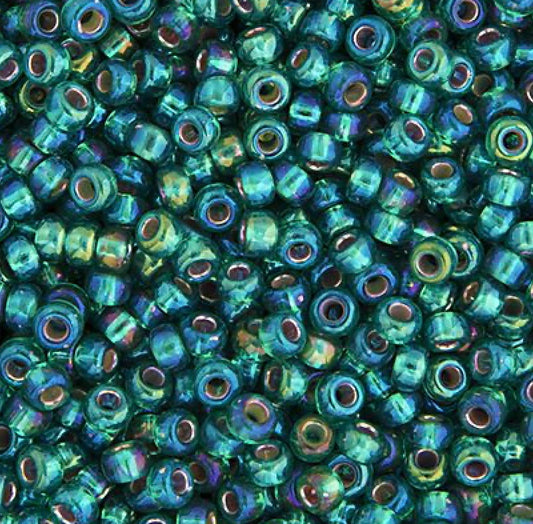 11/0 apx.22g Emerald Silver Lined AB (1017V)