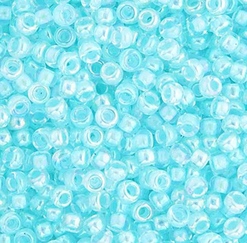 11/0 apx.22g Sky Blue AB Lined-Dyed (0278V)