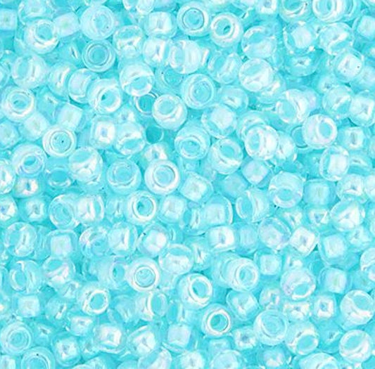 11/0 apx.22g Sky Blue AB Lined-Dyed (0278V)