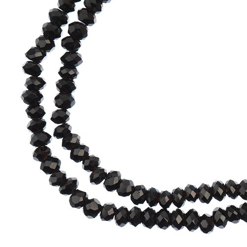 Rondelle 2 Strand 7in 1.5x2.5mm Opaque Black