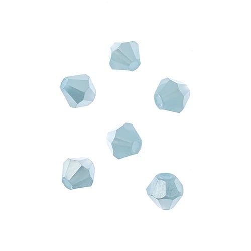 Bicone 2Strand 7in (apx96pcs) 4mm Opaque Blue AB