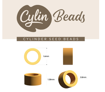 Cylin Bead 11/0 approx.23g Hank Glow in Dark - White to Sky
