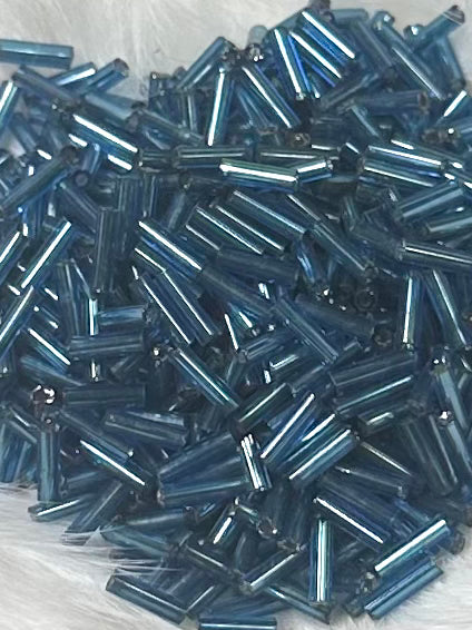 7mm blue turquoise bugle