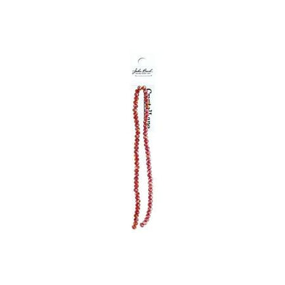 Rondelle 2 Strand 7in (apx78pcs) 4x6mm Transparent Red AB