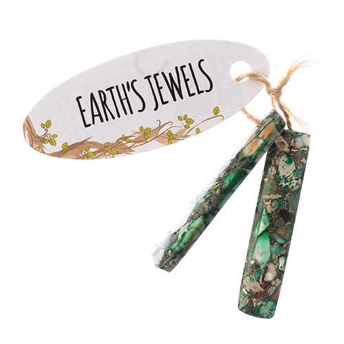 John Bead Earth S Jewels SP Rec Pendant 2pc