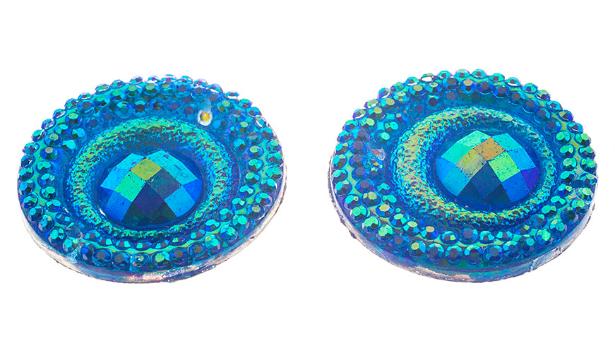 20mm Round Blue Ab