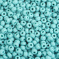 Czech Seed Bead/Pony Bead 6/0 Opaque Turquoise Matt 23g