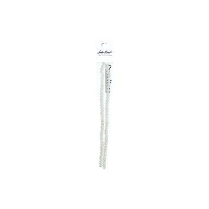 Rondelle 2 Strand 7in (apx78pcs) 4x6mm Opaque White Matt AB