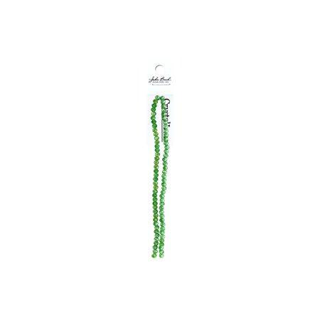 Rondelle 2 Strand 7in (apx78pcs) 4x6mm Transparent Green AB