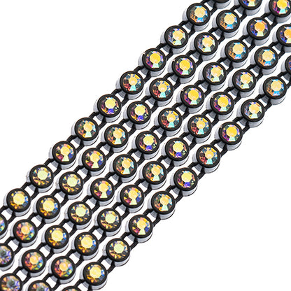 Rhinestone Banding 1yd 1row ss8 Black Casing/ Crystal AB