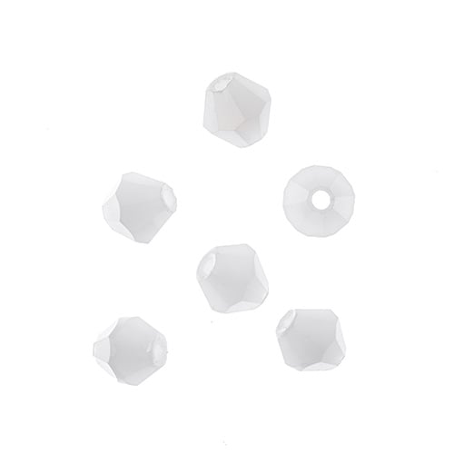 Crystal Lane DIY Bicone 2Strand 7in (apx64pcs) 6mm Opaque White