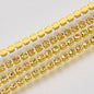 Rhinestone Cup Chains, with Spool, Citrine, SS6
