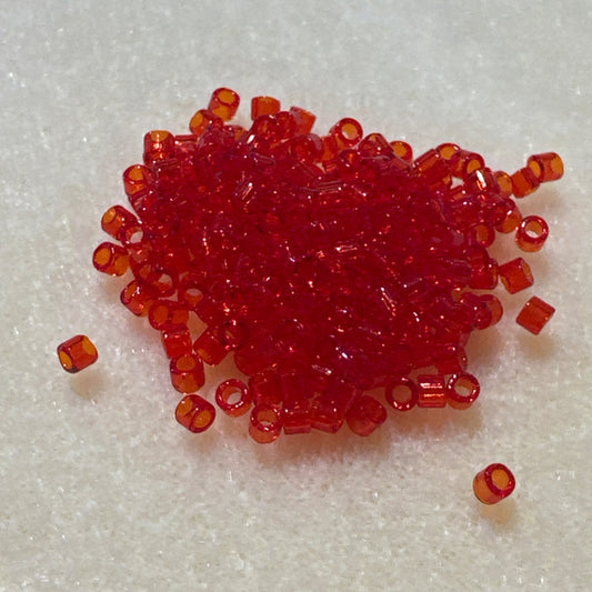 Transparent Red Orange Miyuki Delica 10/0 (0704V)