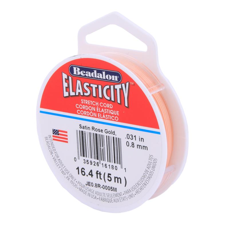 Beadalon Elasticity 8mm Satin Rose Gold 5M