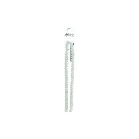 Rondelle 2 Strand 7in (apx58pcs) 6x8mm Opaque White Matt AB