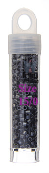 Miyuki 15/0 Delica Seed Beads RD Gun metal 5.2gms (0001V)