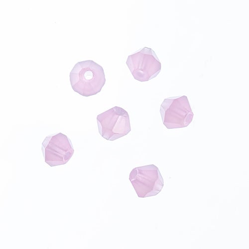 Bicone 2Strand 7in (apx96pcs) 4mm Opaque Pink