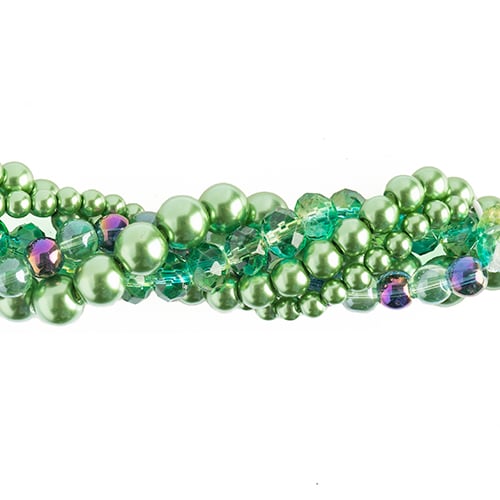 27290100-14  Bead Strands Green Hydrangea