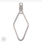 Ear hoops 31mm diamond silver