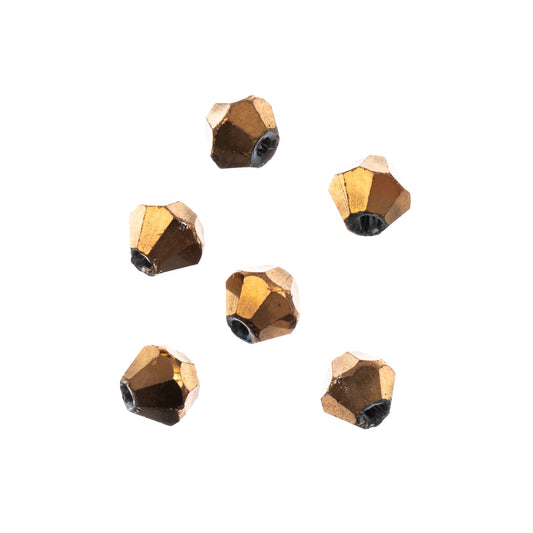 Bicone 2Strand 7in (apx96pcs) 4mm Opaque Copper Iris