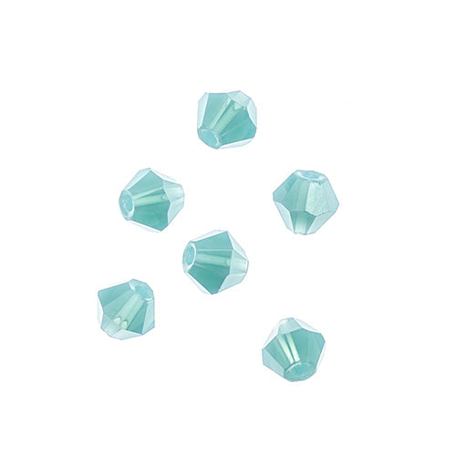 Bicone 2Strand 7in (apx96pcs) 4mm Opaque Turquoise Blue