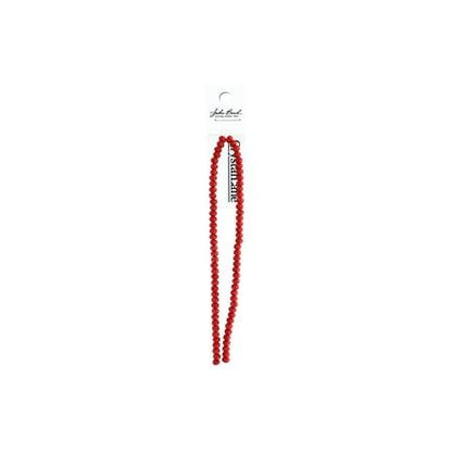 Rondelle 2 Strand 7in (apx78pcs) 4x6mm Opaque Red