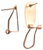 Fingernail Earrings 10x20mm (2pair) Gold