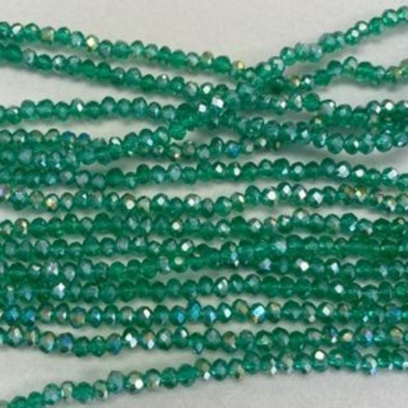 Crystal Rondel Green AB 4mm