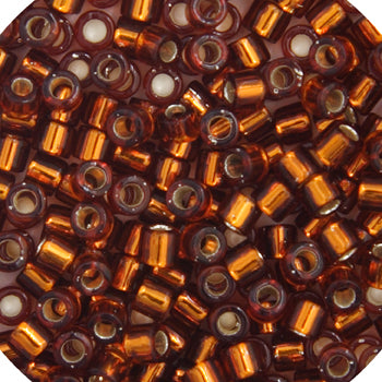 11/0 RD Amber Silver Lined 5.2g (0144V)