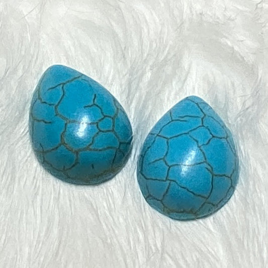 Turquoise drops 15x20 mm