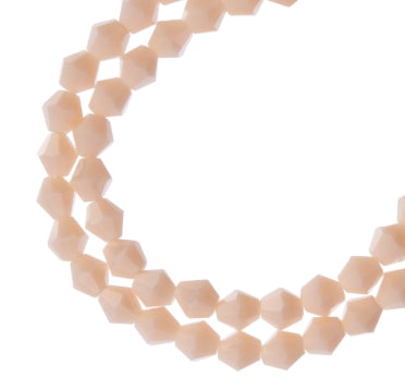(8mm) Opaque Light Cream Bicone Crystal Glass (27290111-14)