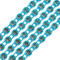 Rhinestone Banding 1yd 1row ss12 Aqua Casing/ Crystal