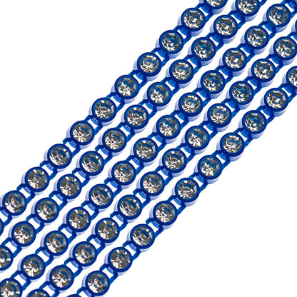 Rhinestone Banding 1yd 1row ss8 Royal Blue Casing/ Crystal