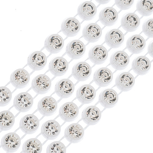 Rhinestone Banding 1yd 1row ss12 White Casing/ Crystal