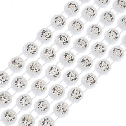 Rhinestone Banding 1yd 1row ss12 White Casing/ Crystal