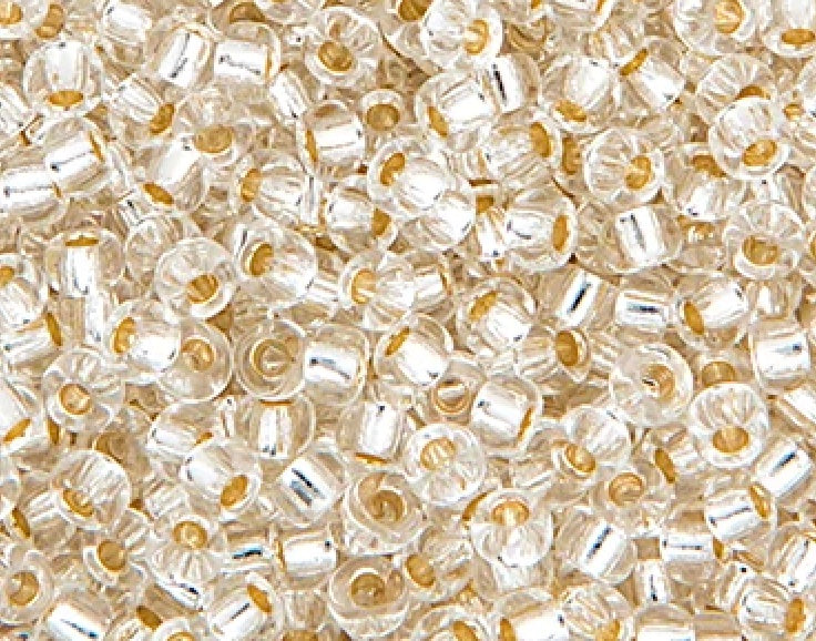 Miyuki 22gms 11/0  Crystal Silver Lined (0001V)
