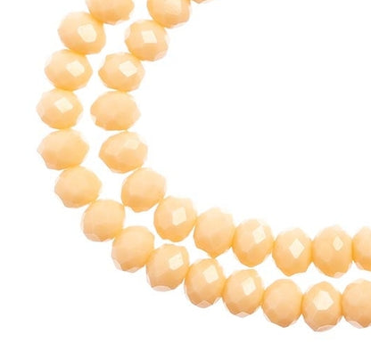 Rondelle 2 Strand 7in (apx78pcs) 4x6mm Opaque Cream