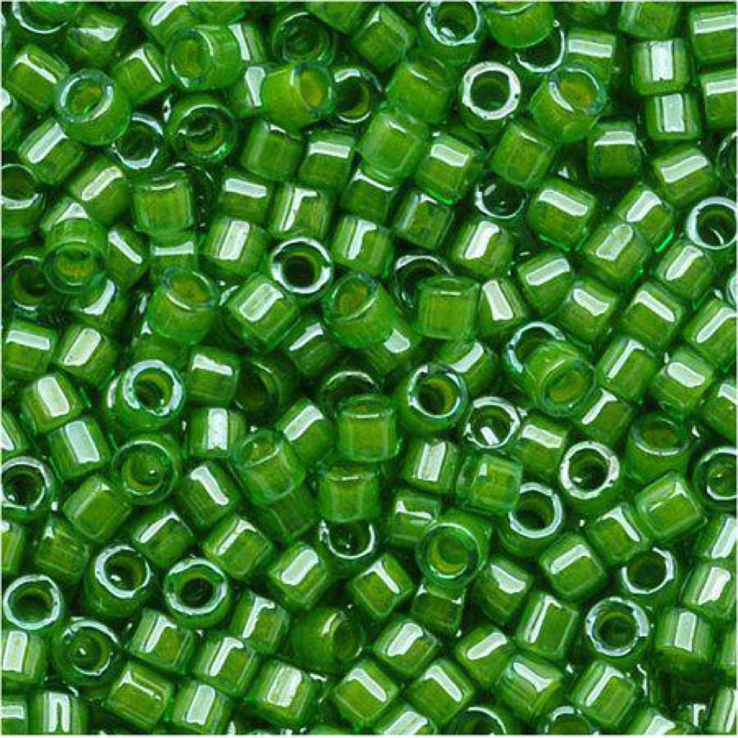 11/0 Seed Bead Lime Line Crystal Green (0274v)7.2