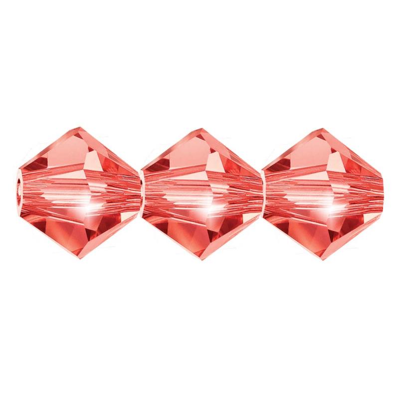 6mm 21 beads preciosa padparadscha