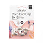 Metal Silver 8x12mm Cord End Caps