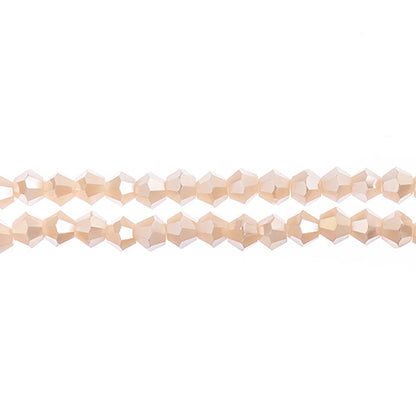 Bicone 2Strand 7in (apx96pcs) 4mm Opaque Cream AB