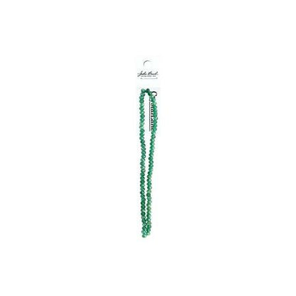 Rondelle 2 Strand 7in (apx78pcs) 4x6mm Transparent Dark Green AB