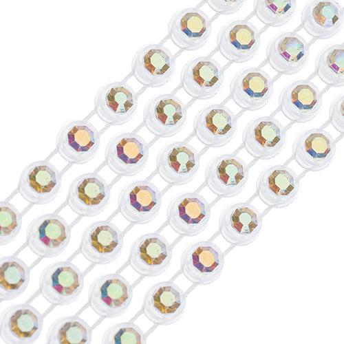 Rhinestone Banding 1yd 1row ss12 Transparent Casing/ Crystal AB