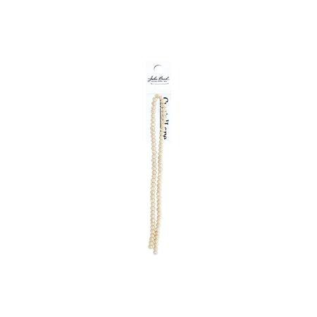 Rondelle 2 Strand 7in (apx78pcs) 4x6mm Opaque Cream AB