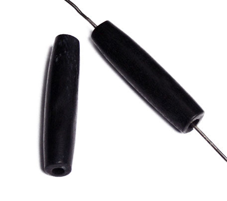 HAIRBONEPIPES OVAL BLACK 1" Worked on Bone