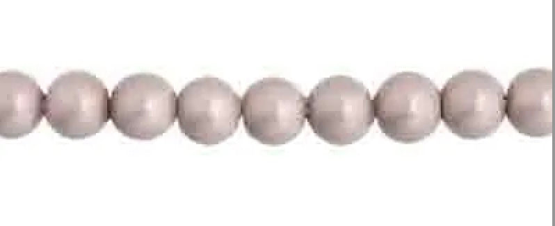 GLASS PEARLIZED BEAD 4mm GREY STRUNG ROUND 1X16"/102-104 PCS