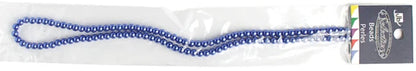 GLASS PEARL ROUND 4mm  2x8"STRUNG TANZANITE