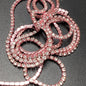 Rose gold Rhine stone on silver