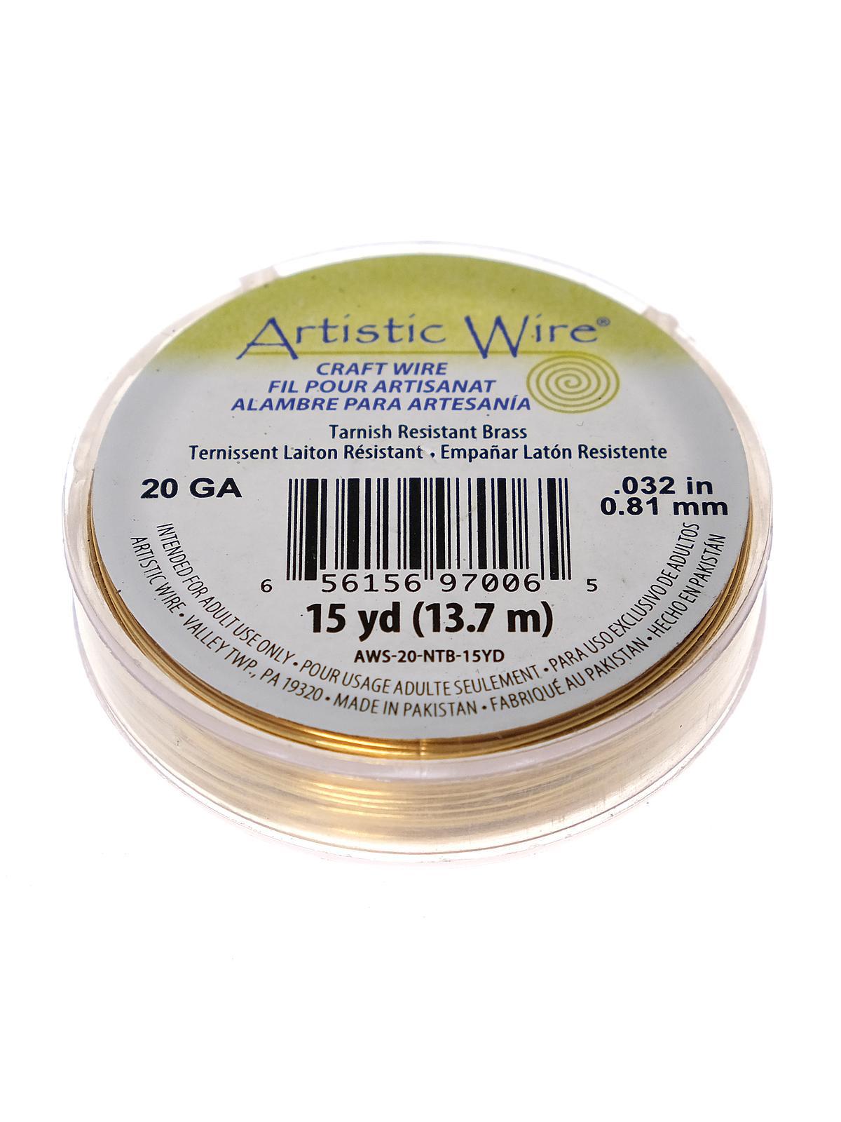 Artistic Wire 20-Gauge Non-Tarnish Brass Wire